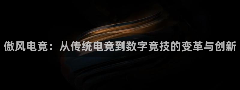 蜂鸟电竞旧版：傲风电竞：从传统电竞到数字竞技的变革与创新